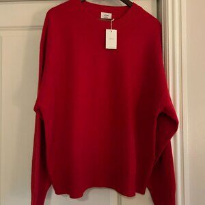 NWT Aritiza Wilfred Isabelle Wool Cashmere Sweater, Size XL, in Flashing Red